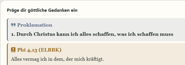 Verschiedene farbige Callouts in einem Begleittext